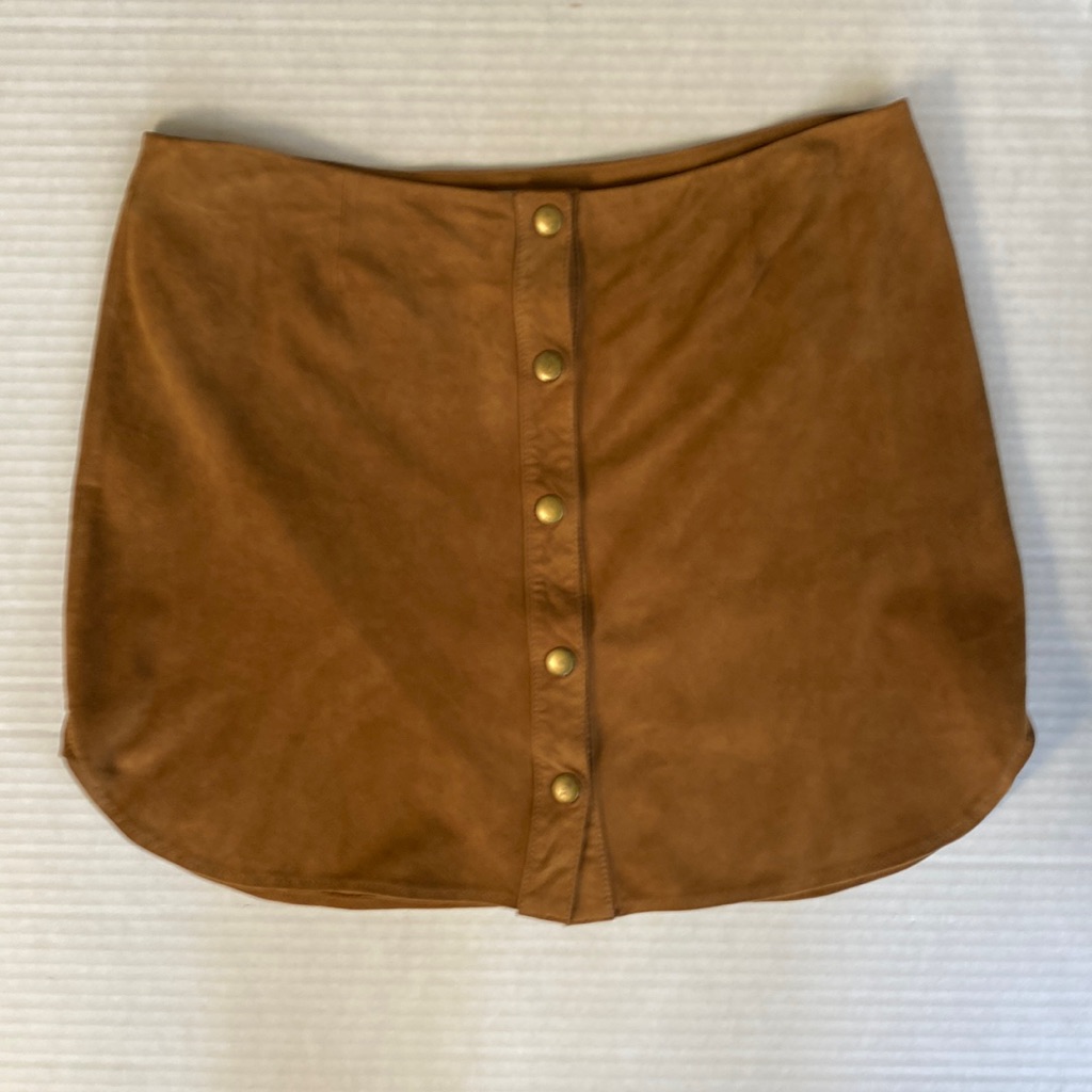 Joie Coupe Tan Goat Suede Mini Skirt Size S